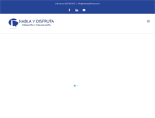 Tablet Screenshot of hablaydisfruta.com